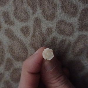 HANDMADE coral flower pendant